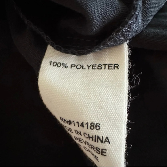 NWT Ady P size XL Black Tie Neck Peplum Blouse Top Long Sleeve New Heavyweight - Picture 5 of 5